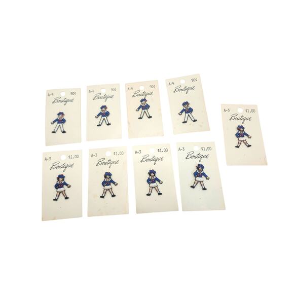 9 Vintage Sew-One People Small Appliques Patches Sewing Needle Work Crafts Art - Picture 1 of 4